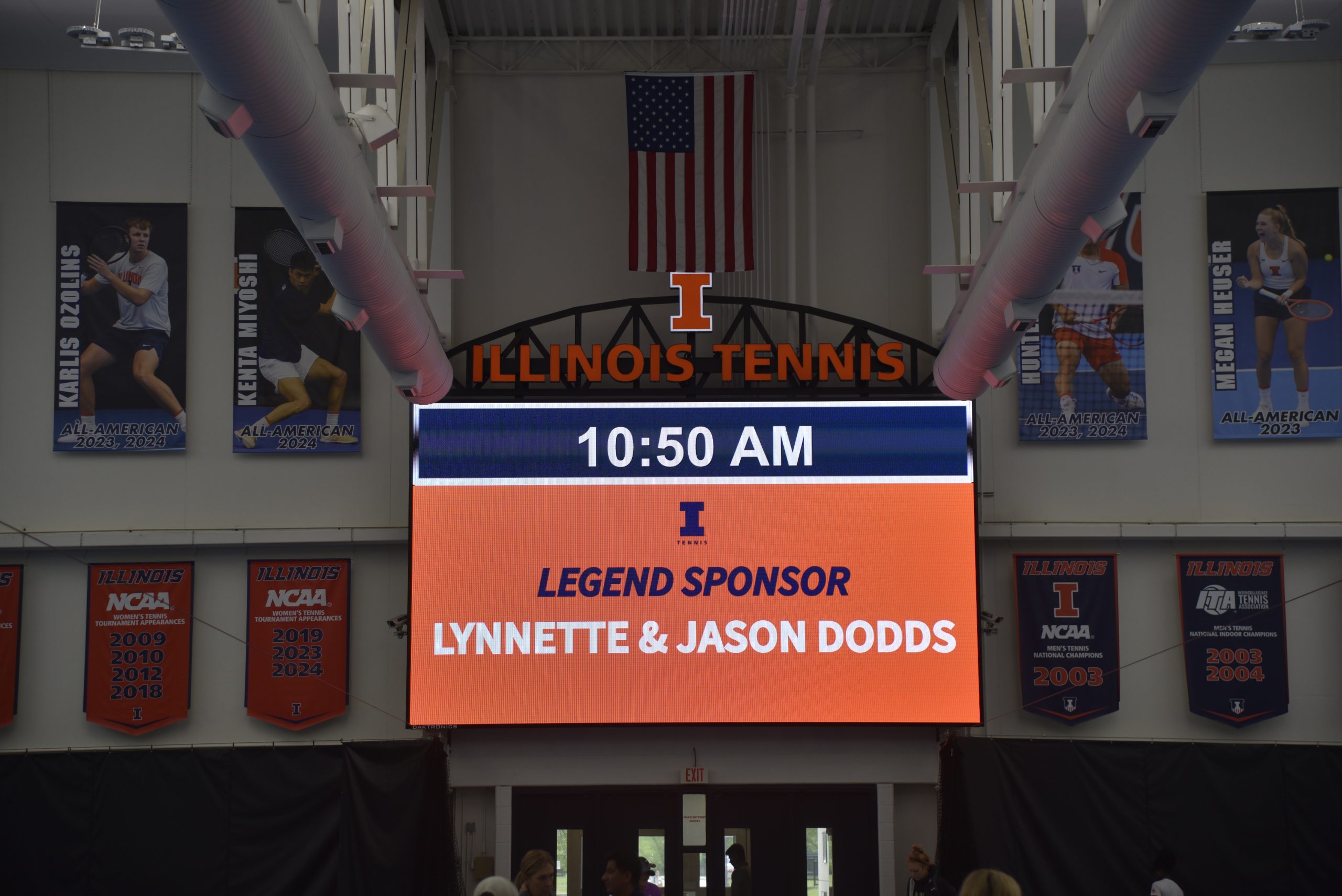 electricians Atkins Tennis Center sports athletics scoreboard