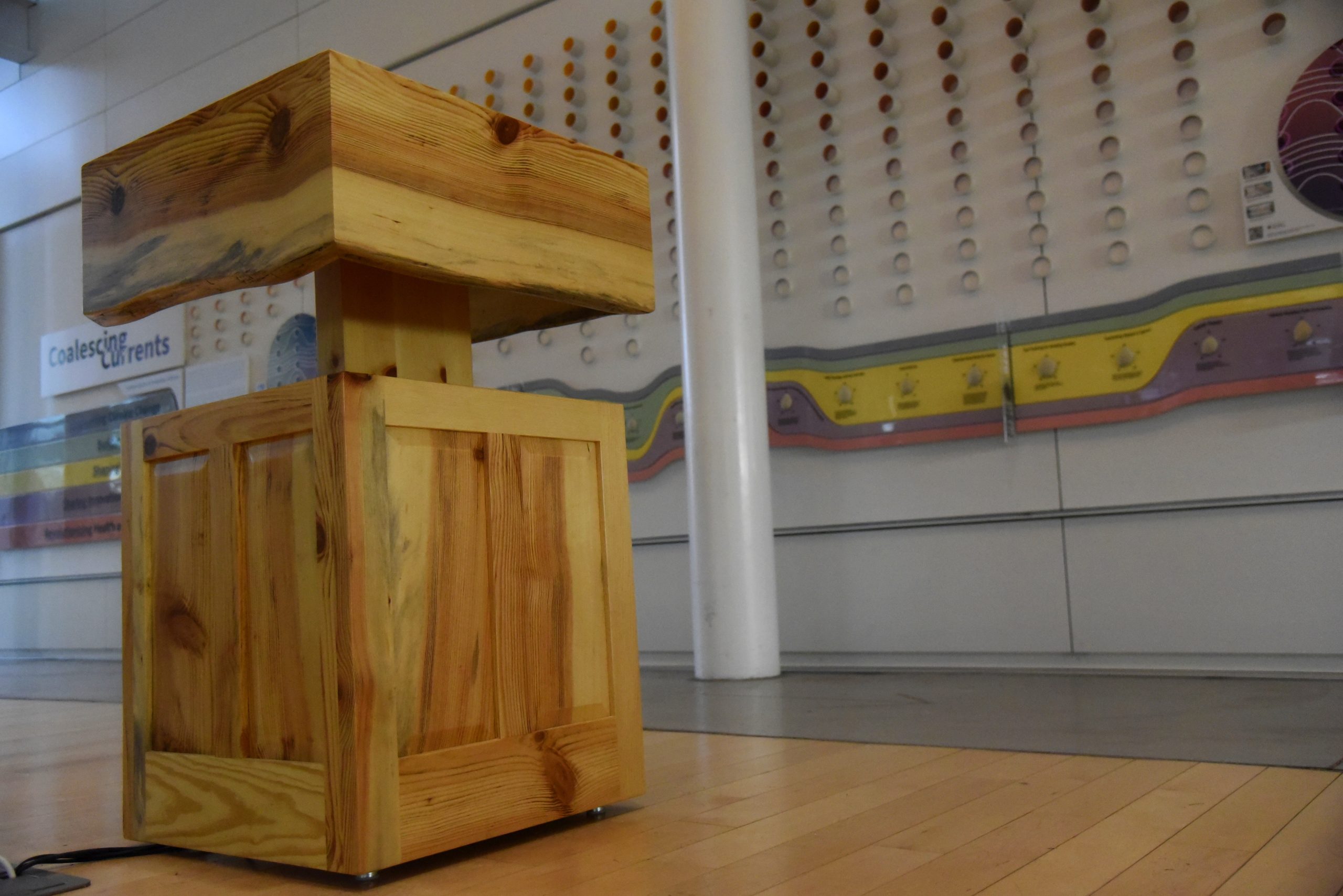 podium made by mill shop for Siebel Center for Design SCD