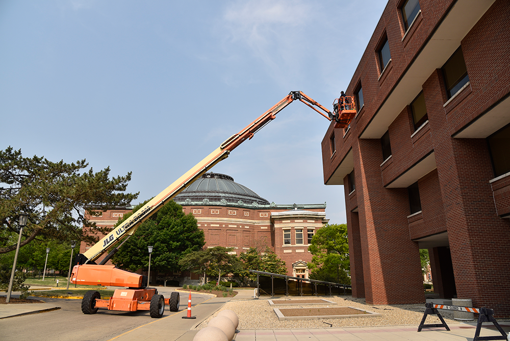 F&S acquired a new 135-foot lift that will further help facilitate and expedite window washing service.
