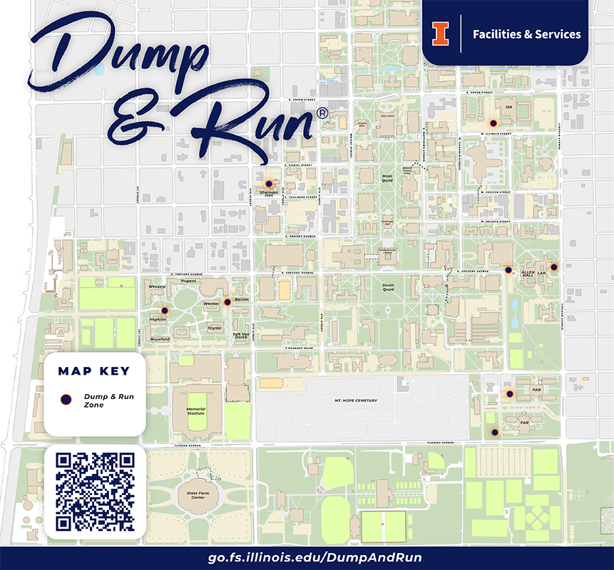 Dump and Run 2024 Location Map Barton Hall/Flagg Hall/Weston Hall/Student Dining and Residential Programs Building Florida Avenue Residence Halls (Oglesby Hall) Hopkins Hall Illinois Street Residence Halls (Wardall Hall) Lincoln Avenue Residence Halls (Allen Hall) Pennsylvania Avenue Residence Halls (Babcock Hall) Sherman Hall