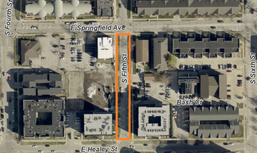 To complete a concrete pour at 502 S. Fifth Street, crews will close Fifth Street between Springfield Avenue and Healey Street.  The closure will occur on Thursday, December 18, between 7 a.m. and 6 p.m. During the closure, through traffic will not be allowed; however, access to all local properties will be maintained.