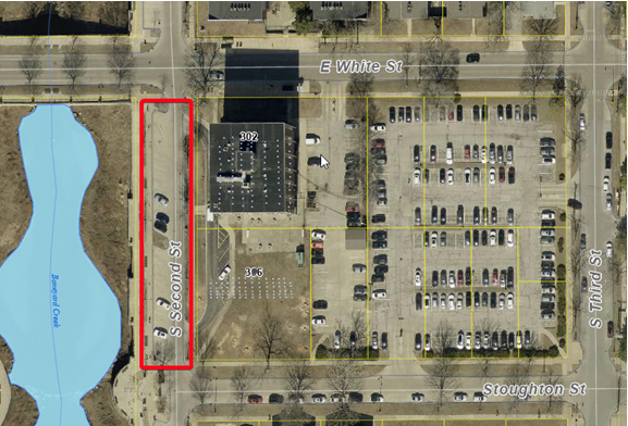 To facilitate construction at 306 S. Second Street, crews will close Second Street between Stoughton Street and White Street from Monday, September 21, 2026, to Thursday, July 1, 2027.
During the closure, through traffic will not be allowed; however, access will be maintained to all local properties.