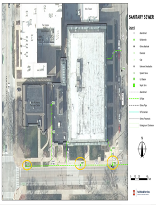 To support sanitary main improvement work for Ice Arena operations, the north sidewalk of Armory Avenue between Fourth Street and Fifth Street will be closed Friday, October 16, from 7 a.m. to 4 p.m. Access to the Ice Arena and the

Irwin Academic Services Center will be maintained throughout the duration of the utilities work.